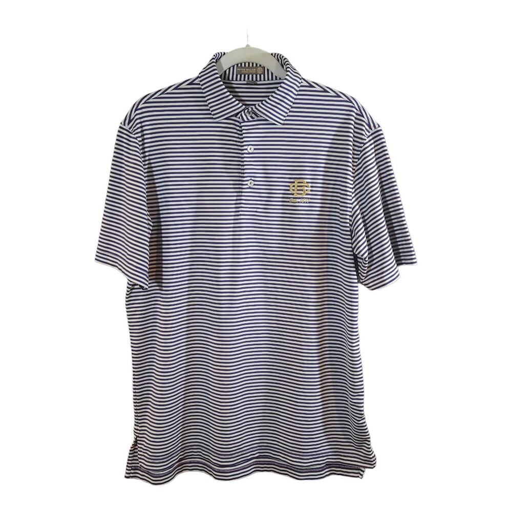 Peter Millar Summer Comfort Short Sleeve Striped Performance Golf Polo Men's M - Picture 2 of 7
